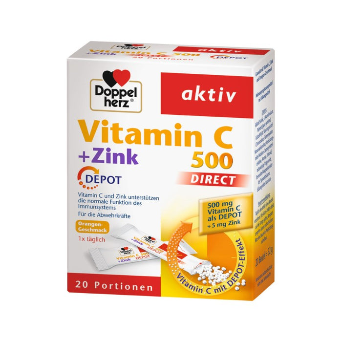 Doppelherz Vitamin C 500 + Zink Depot direct, 20 St PEL
