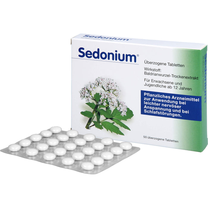 Sedonium Tabletten bei leichter nervöser Anspannung und bei Schlafstörungen, 50 pc Tablettes