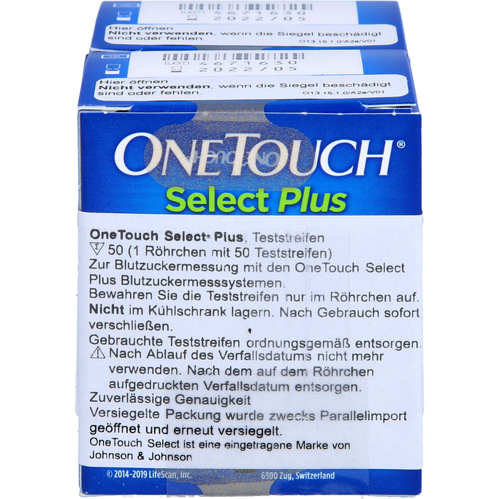 One Touch Select Plus axicorp Blutzucker Teststreifen, 100 St TTR