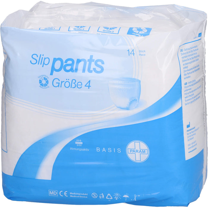PARAM SLIP PANTS BASIS GR 4, 14 pcs. Nappy trousers