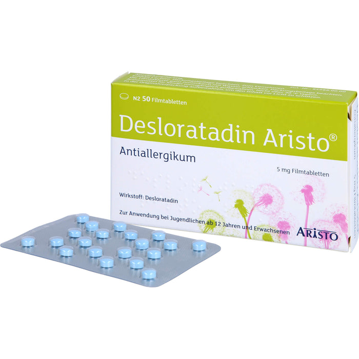 Desloratadin Aristo 5 mg Filmtabletten bei Allergien, 50 pc Tablettes
