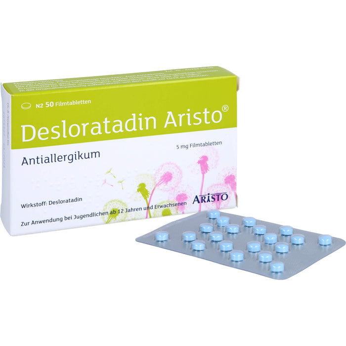 Desloratadin Aristo 5 mg Filmtabletten bei Allergien, 50 pc Tablettes