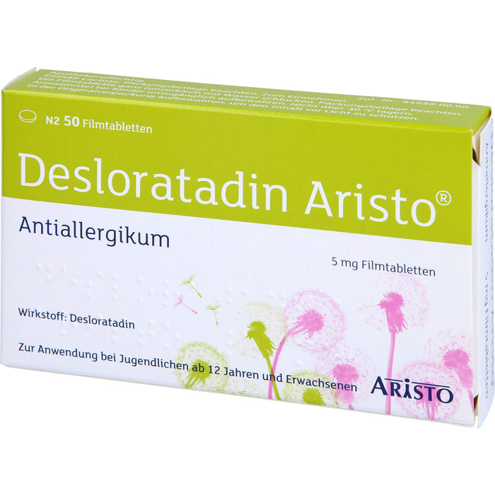 Desloratadin Aristo 5 mg Filmtabletten bei Allergien, 50 pc Tablettes