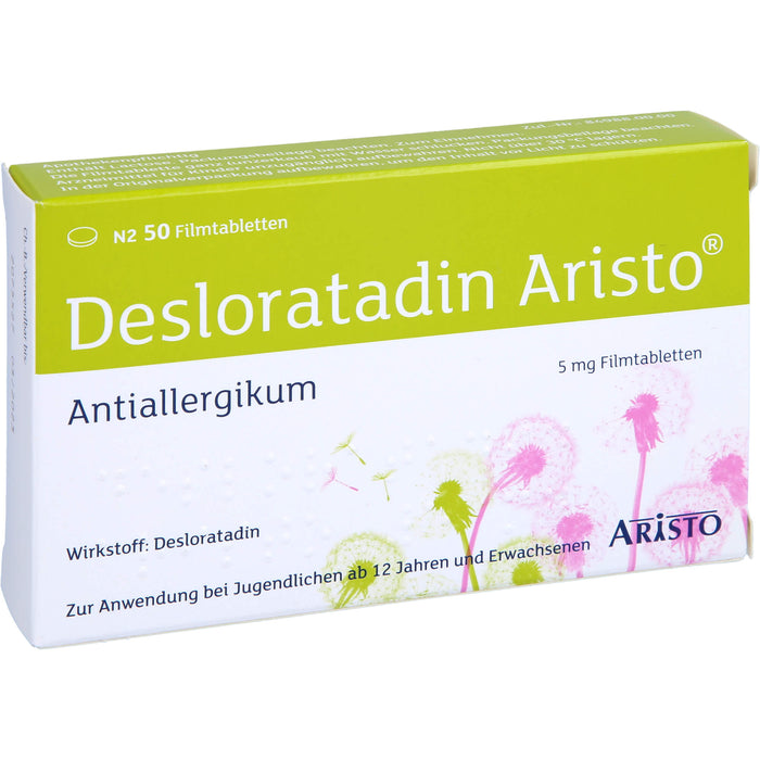 Desloratadin Aristo 5 mg Filmtabletten bei Allergien, 50 pc Tablettes