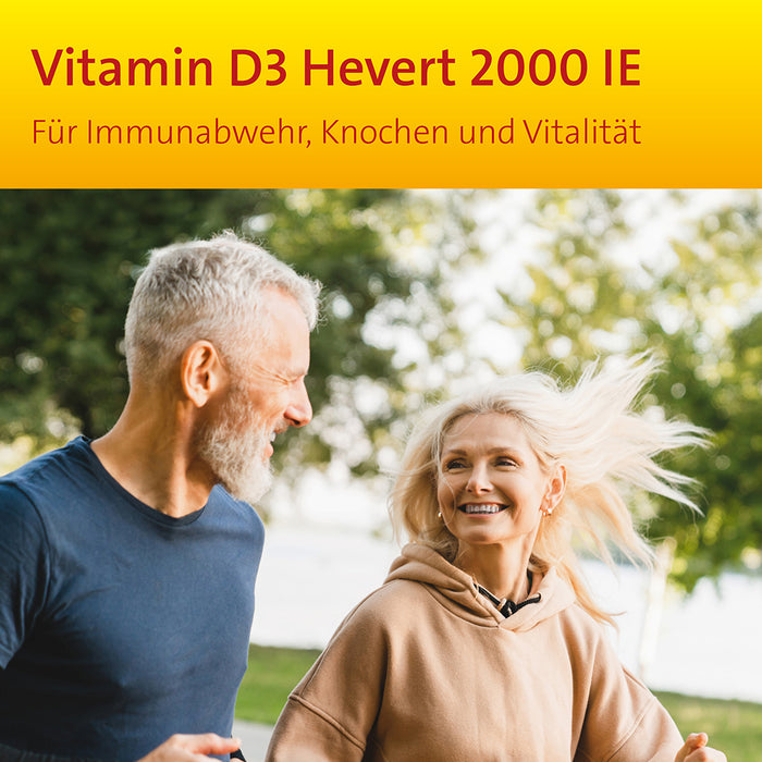 Vitamin D3 Hevert 2000 IE – das Power-Vitamin für Immunabwehr, Knochen und Vitalität, 120 pc Tablettes