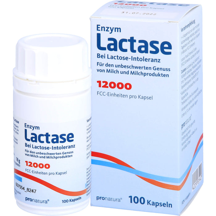 Pro Natura Enzym Lactase 12000 FCC Kapseln, 100 pcs. Capsules