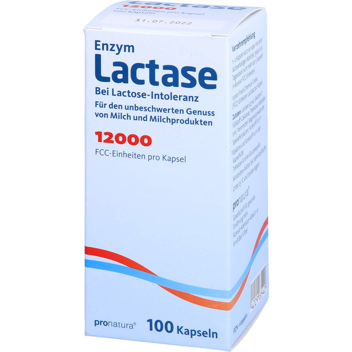 Pro Natura Enzym Lactase 12000 FCC Kapseln, 100 pcs. Capsules
