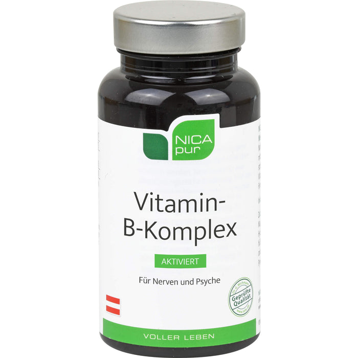 NICApur Vitamin-B-Komplex aktiviert Kapseln für Nerven und Psyche, 60 pc Capsules