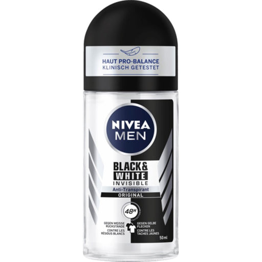 NIVEA MEN DEO ROLL-ON INVISIBLE BLACK&WHITE, 50 ml Stift