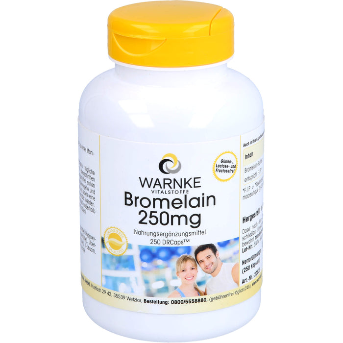 WARNKE Bromelain 250 mg Kapseln, 250 St. Kapseln