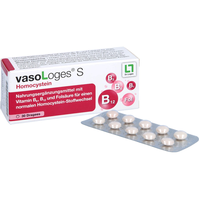 vasoLoges S Homocystein Dragees, 30 pc Tablettes