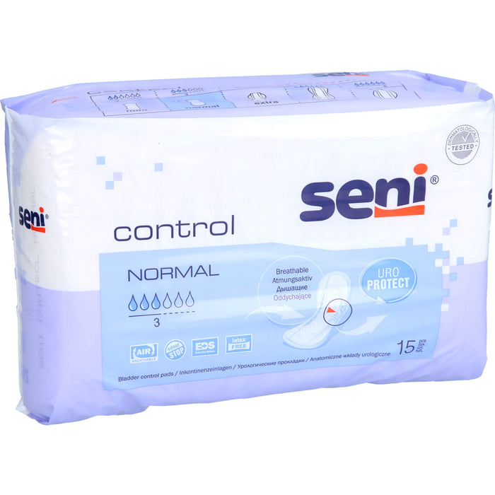 Seni Control Inkontinenzeinlagen Normal, 15 pcs. Insoles