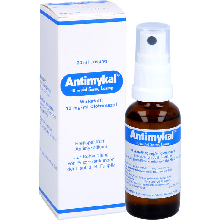 Antimykal 10 mg / ml Spray bei Fußpilz, 30 ml Lösung