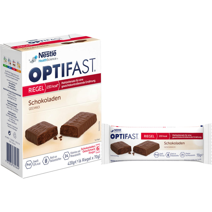 OPTIFAST Riegel Schokoladen Geschmack, 6 St. Riegel