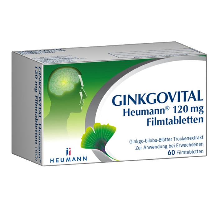 GINKGOVITAL Heumann 120 mg Filmtabletten, 60 pc Tablettes