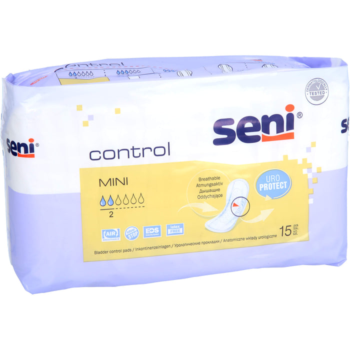 Seni Control Mini Inkontinenzeinlagen, 15 pcs. Insoles