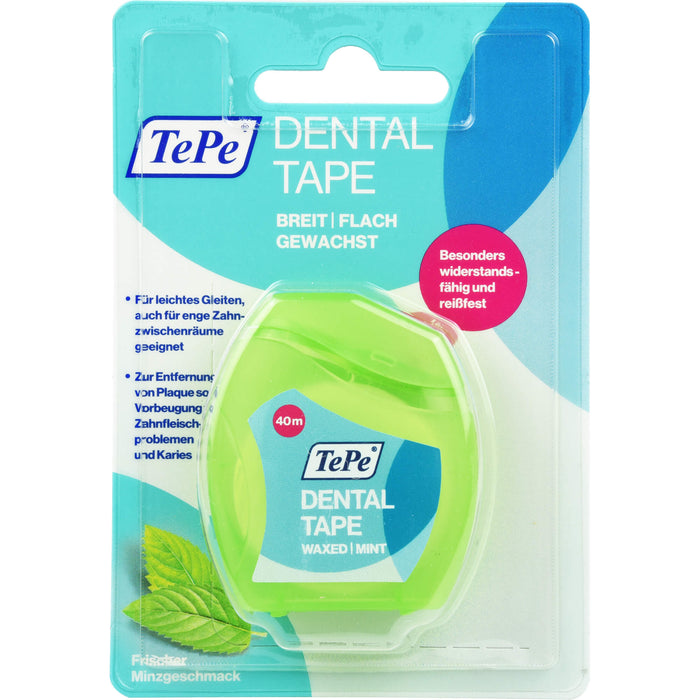 TePe Dental Tape breit flach gewachst mint 40 m, 1 pcs. Floss