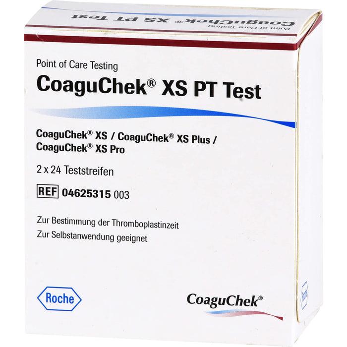 CoaguChek XS PT Test PST zur Ermittlung der Blutgerinnung, 48 St. Teststreifen