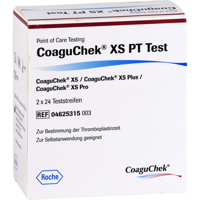 CoaguChek XS PT Test PST zur Ermittlung der Blutgerinnung, 48 pcs. Test strips