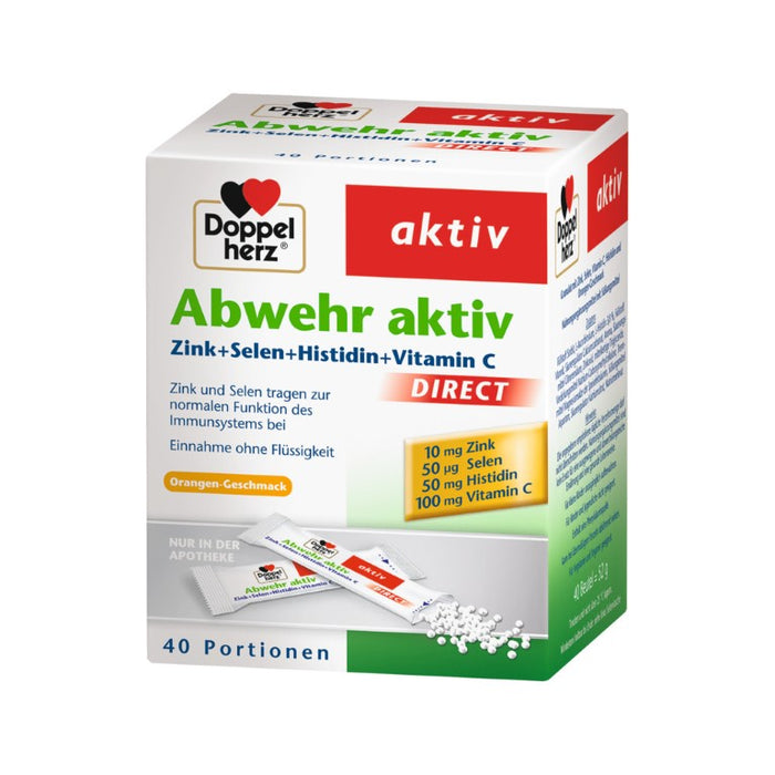 Doppelherz Abwehr aktiv direct Zink+Selen+Histidin, 40 pcs. Sachets