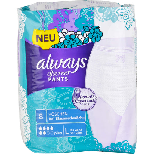 Always Discreet Inkontinenz Pants Plus L, 8 St. Packung