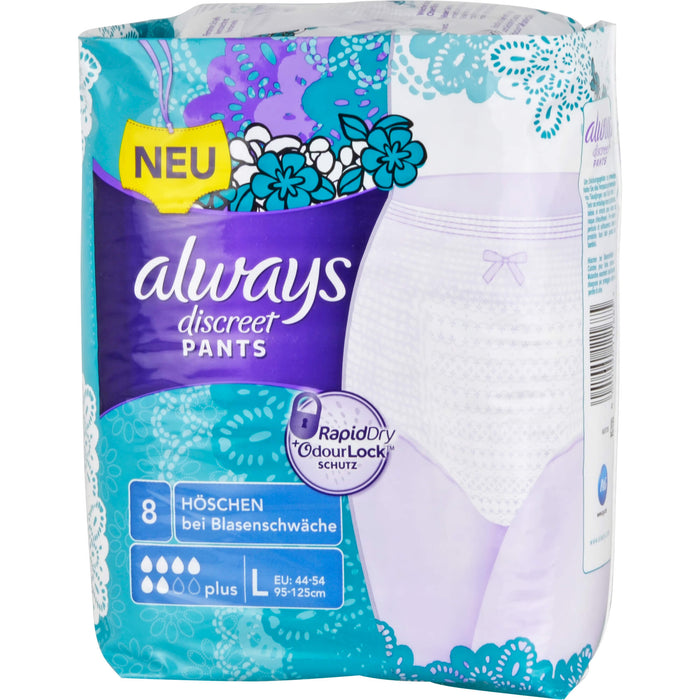 Always Discreet Inkontinenz Pants Plus L, 8 St. Packung