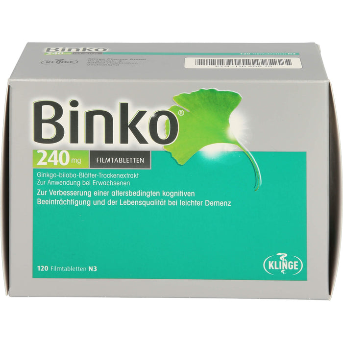 Binko 240 mg Filmtabletten, 120 pc Tablettes