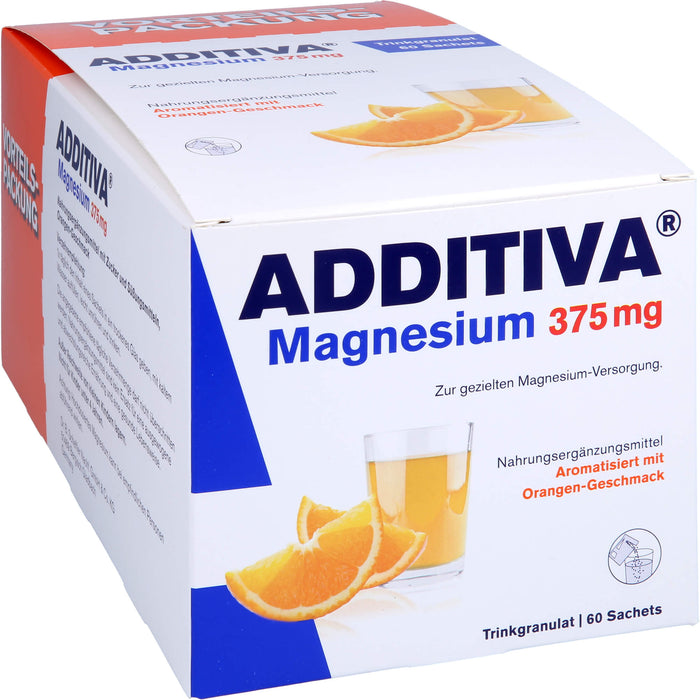 ADDITIVA Magnesium 375mg Sachets, 60 pcs. Powder