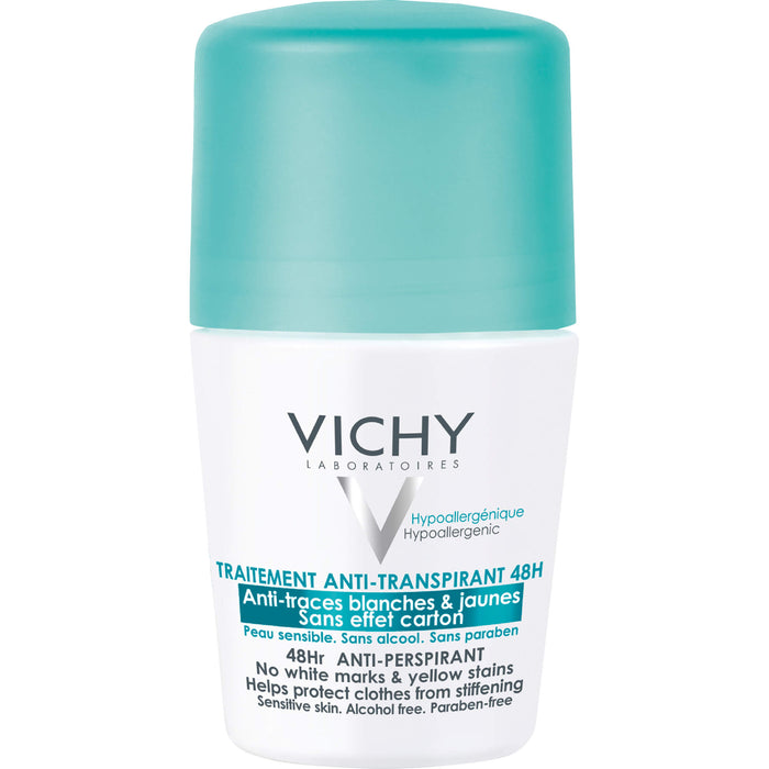 VICHY Deodorant Anti-Transpirant 48 h Roll-On Anti weiße und gelbliche Flecken, 50 ml Solution