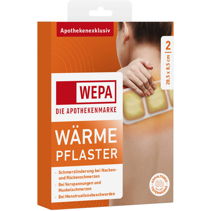 Wärmepflaster Nacken/Rücken 28,5x8,5cm WEPA, 2 pc Compresses