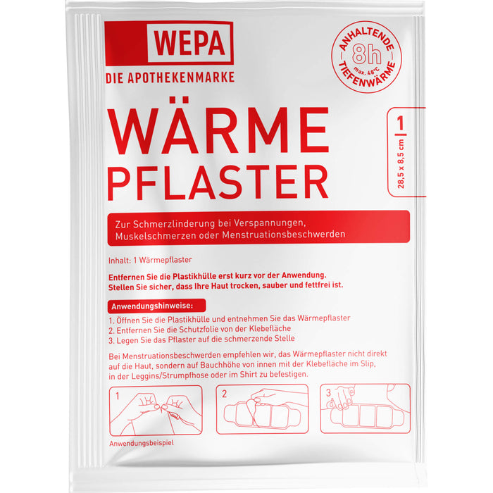 Wärmepflaster Nacken/Rücken 28,5x8,5cm WEPA, 2 pc Compresses