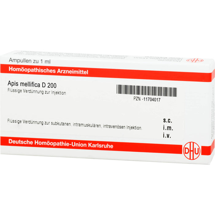 Apis mellifica D200 DHU Ampullen, 8 pc Ampoules