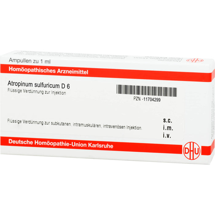 DHU Atropinum sulfuricum D6 Ampullen, 8 pcs. Ampoules
