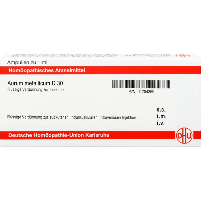 Aurum metallicum D30 DHU Ampullen, 8 St. Ampullen