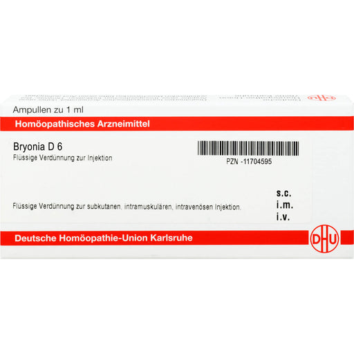 Bryonia D6 DHU Ampullen, 8 St. Ampullen