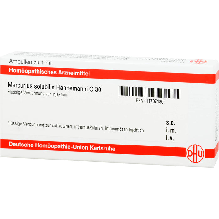 Mercurius solubilis Hahnemanni C30 DHU Ampullen, 8 pcs. Ampoules