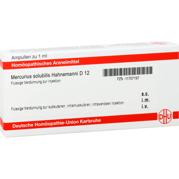 Mercurius solubilis Hahnemanni D12 DHU Ampullen, 8 pcs. Ampoules
