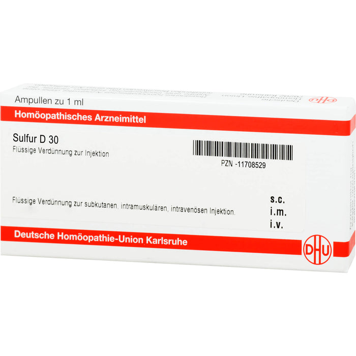 DHU Sulfur D30 Ampullen, 8 pc Ampoules