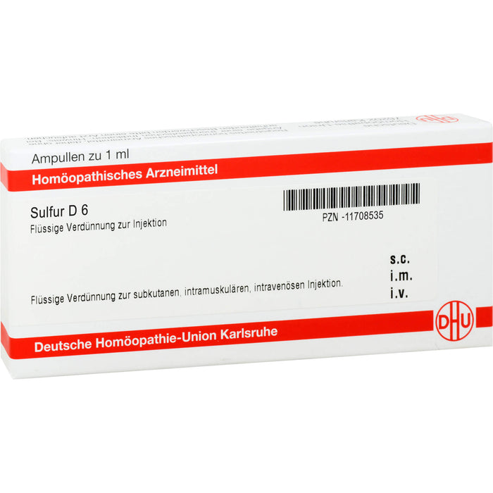 Sulfur D6 DHU Ampullen, 8 St. Ampullen