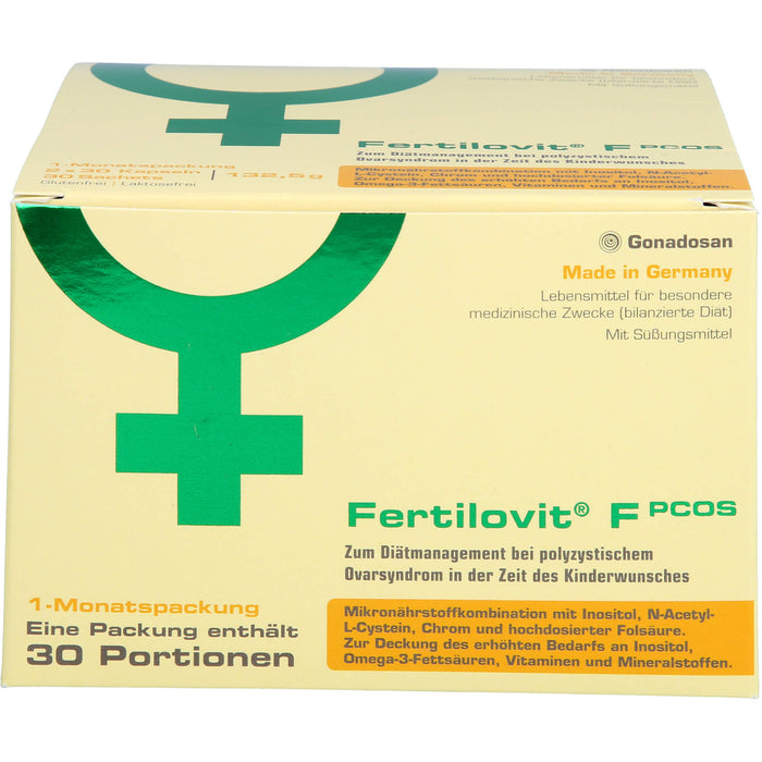 Fertilovit F PCOS 60 Kapseln + 30 Pulver-Sticks, 30 St. Packung