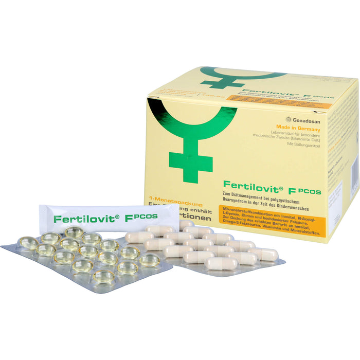 Fertilovit F PCOS 60 Kapseln + 30 Pulver-Sticks, 30 St. Packung