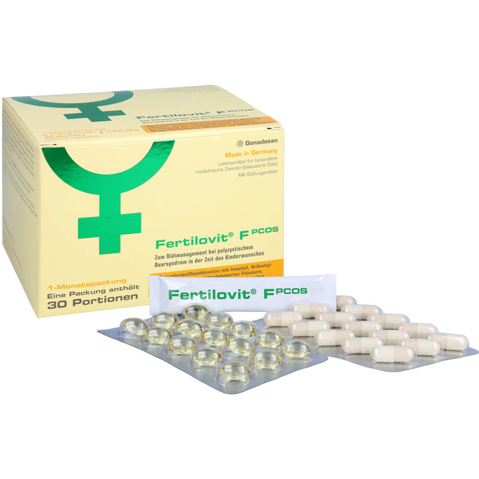 Fertilovit F PCOS 60 Kapseln + 30 Pulver-Sticks, 30 pc Paquet