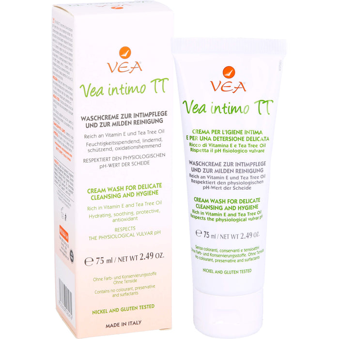 Vea intimo TT Waschcreme zur Intimpflege und zur milden Reinigung, 75 ml Flüssigseife