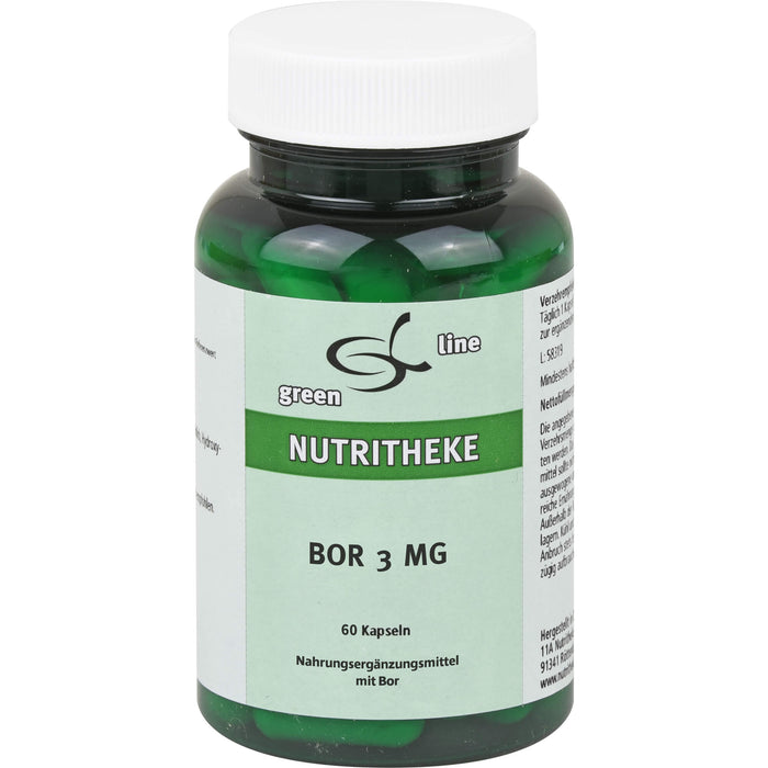 Green Line Nutritheke Bor 3 mg Kapseln, 60 St. Kapseln