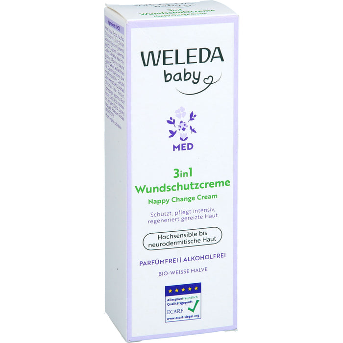 WELEDA	Baby Med 3in1 Wundschutzcreme weiße Malve für hochsensible und sehr trockene Haut, 50 ml Cream