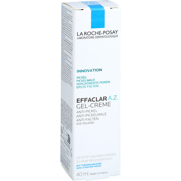 La Roche-Posay Effaclar A.Z. Gel-Creme Anti-Pickel, Anti-Pickelmale, Anti-Falten, 40 ml Creme