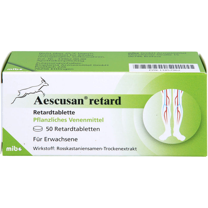 Aescusan Retardtabletten Venenmittel, 50 St. Tabletten