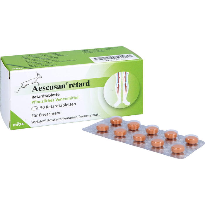 Aescusan Retardtabletten Venenmittel, 50 pcs. Tablets