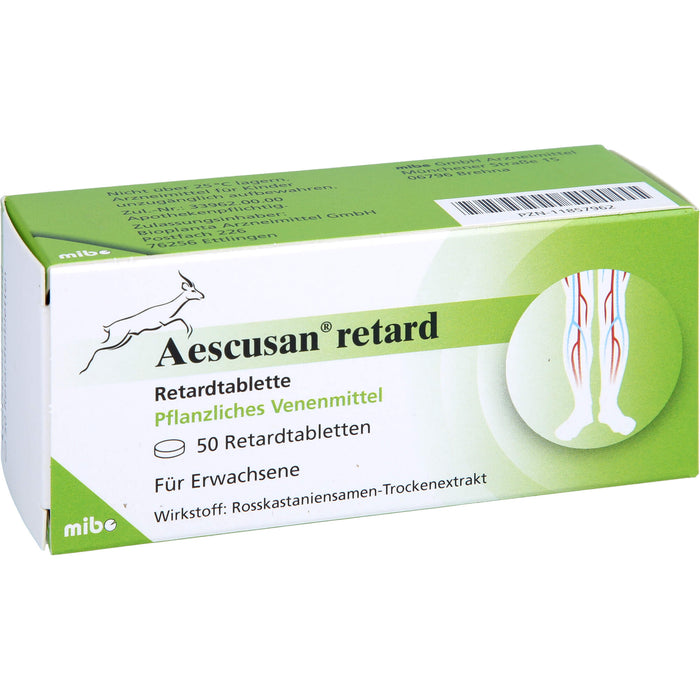 Aescusan Retardtabletten Venenmittel, 50 pcs. Tablets