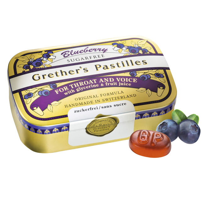 Grether's Pastilles Blueberry sugarfree, 110 g Pastilles